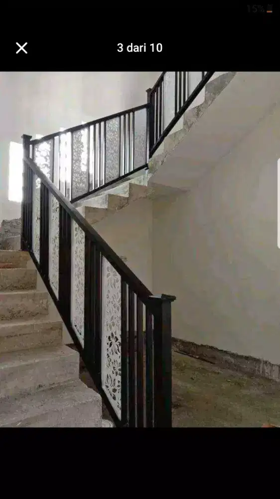 Ralling tangga balkon kanopi