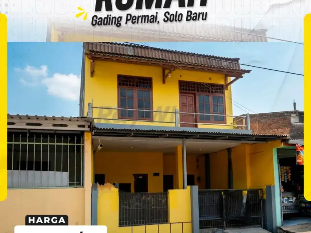 Sewa Rumah 2 Lantai Gading Permai Solo Baru, Hunian Strategis Budget Terjangkau Dekat Pusat Lifestyle