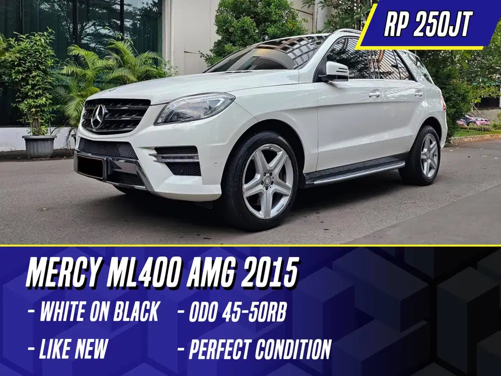 Mercedes Benz ML400 AMG 2015 White on Black Putih Mercy ML 400