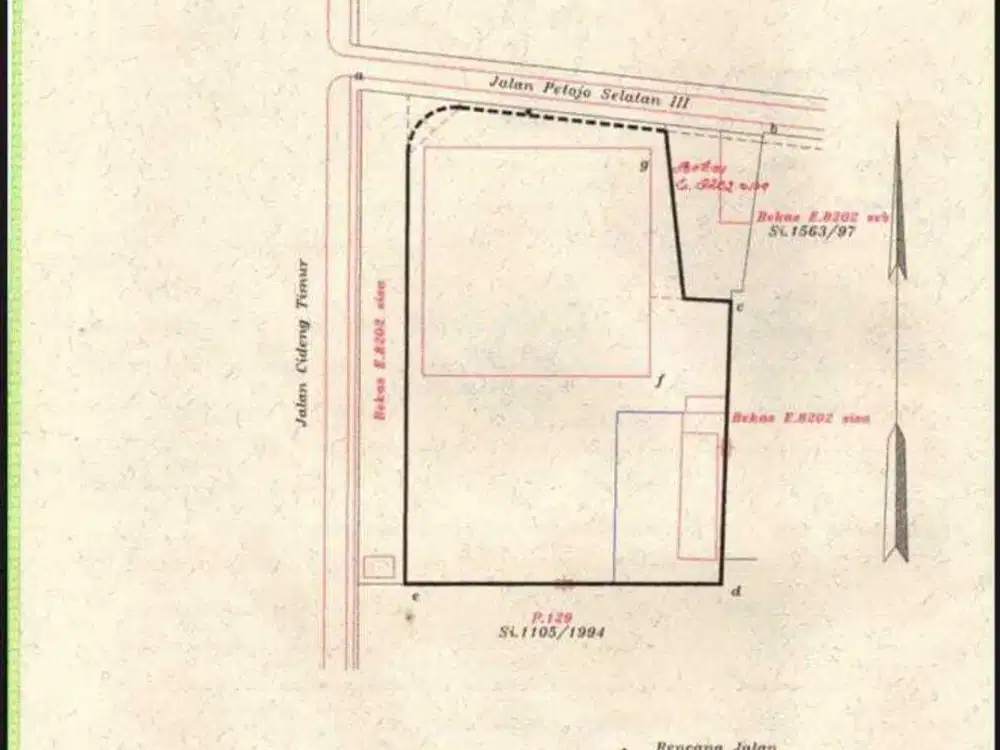 Jual Cepat Lahan Komersil area Cideng Petojo Luas 1669sqm. Bekas SPBU