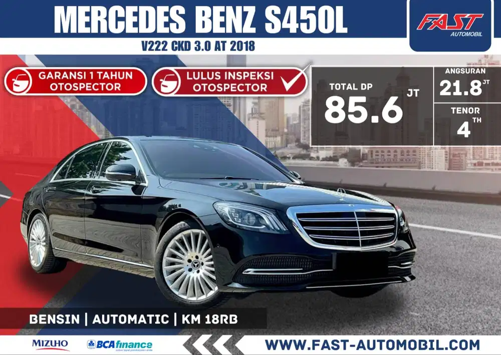 MERCEDES BENZ S450L s 450 V222 CKD AT 2018 LOW KM.18RB ANTIK