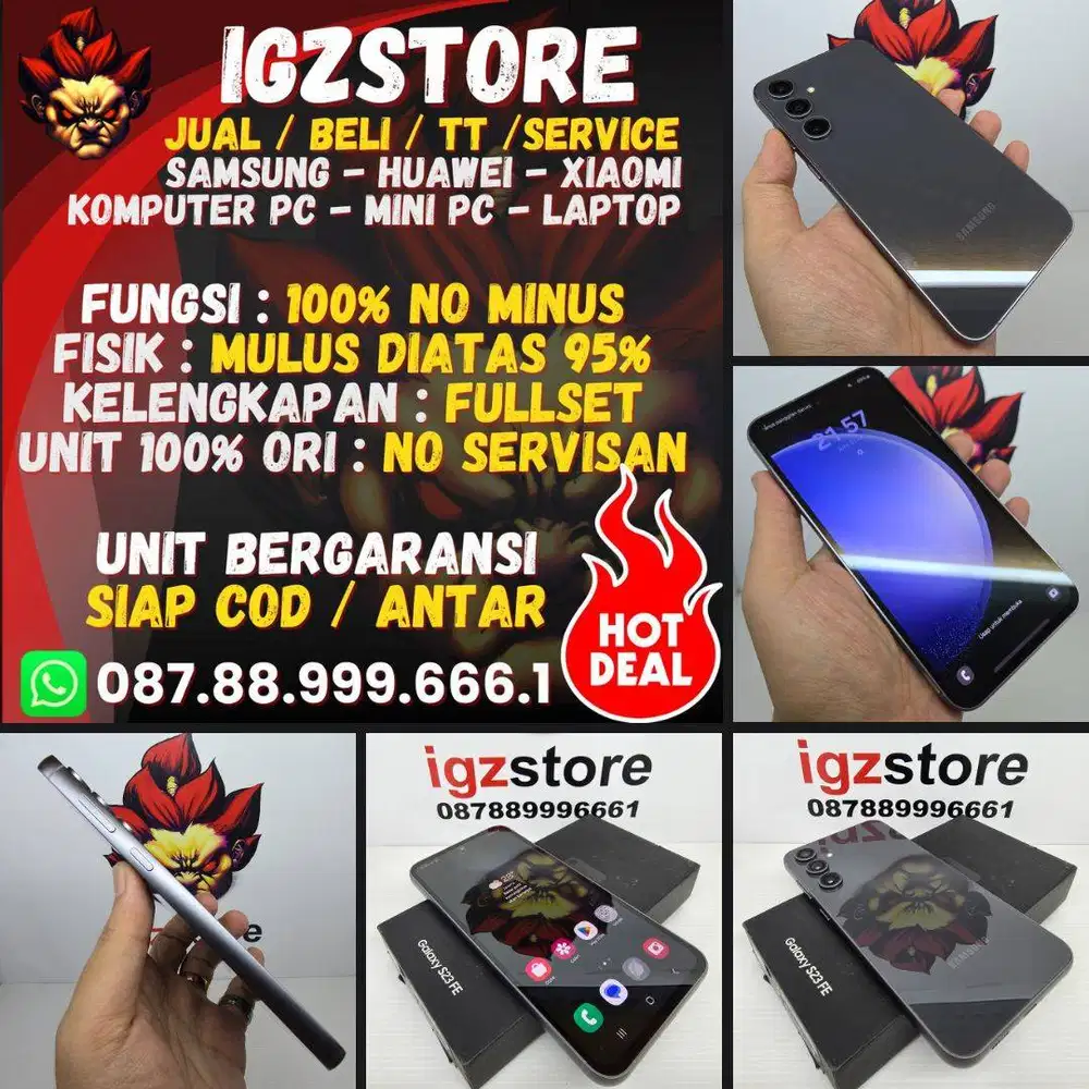 SIAP COD : Samsung S23 FE (B) 8/128/256 SEIN RESMI NOMINUS