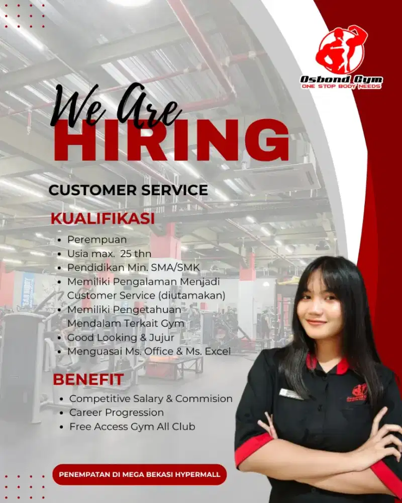 LOWONGAN CUSTOMER SERVICE GYM