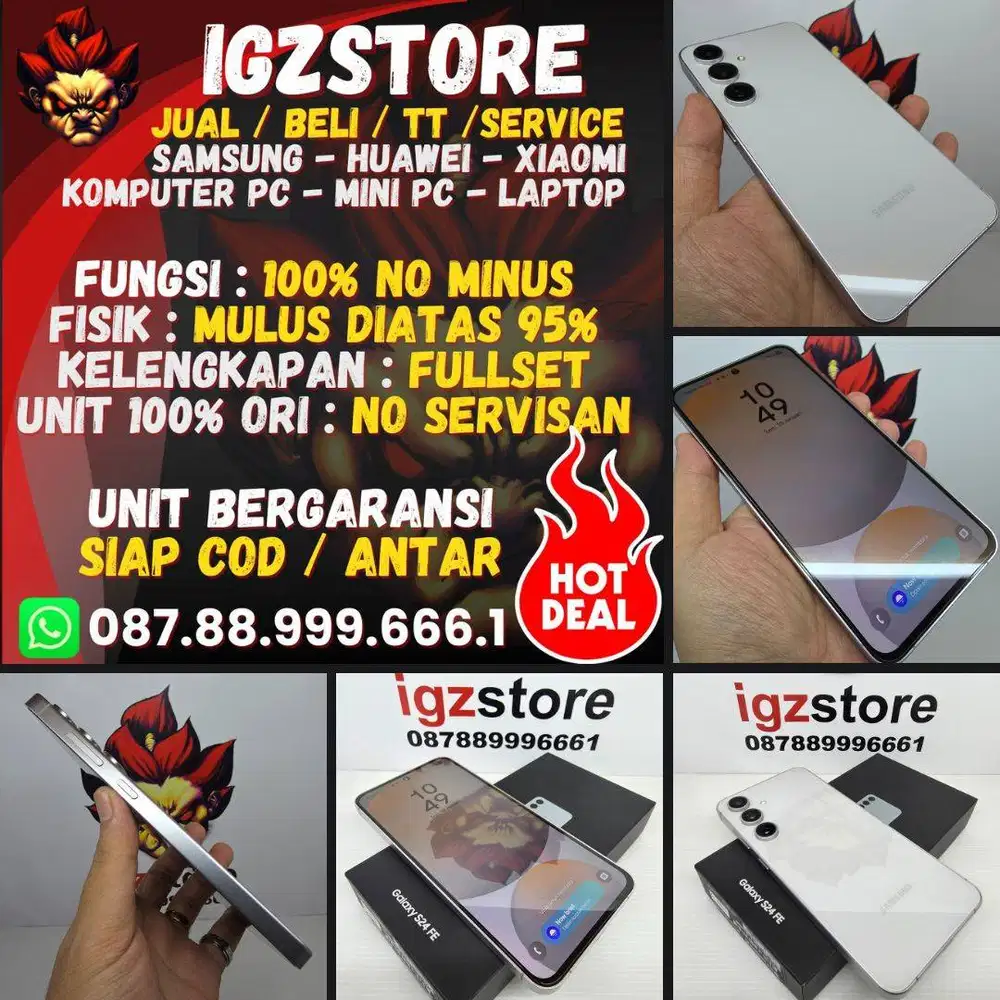SIAP COD : Samsung S24 FE (B) 8/128/256 SEIN RESMI NOMINUS