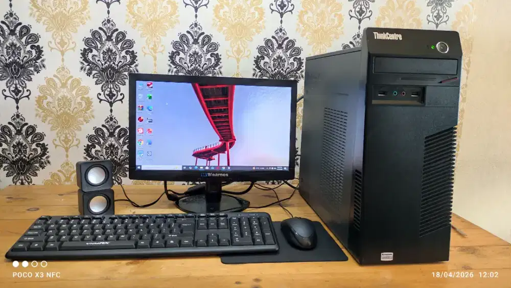 PC OFFICE FULLSET CORE I3 (4/500GB) LAYAR LED 16 INC KONDISI NORMAL