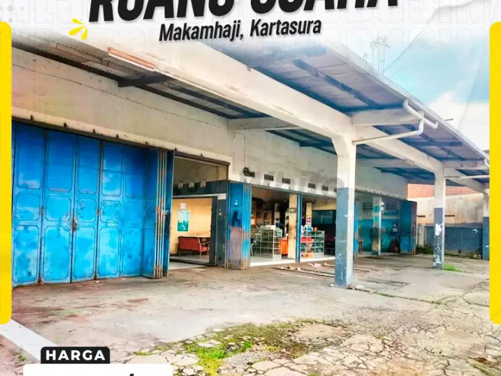 Disewakan Ruang Usaha Strategis Makamhaji Kartasura, Eks Bengkel Mobil dengan Lahan Parkir Masif