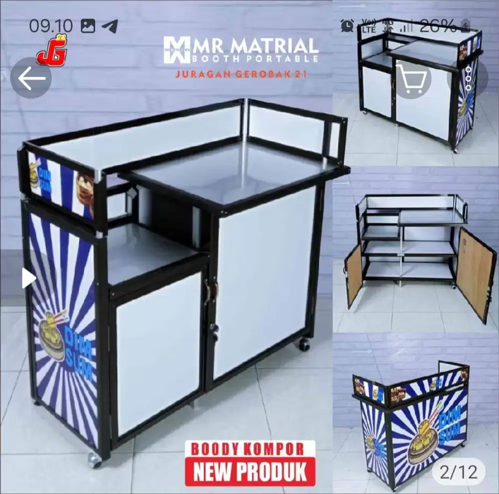 Booth portable bisa dibongkar pasang