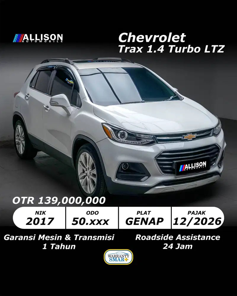 [SUPERLOW KM!!!] Chevrolet Trax 1.4 Turbo LTZ Metik 2017 NoPol Genap