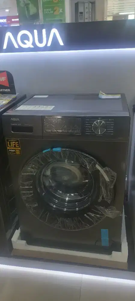 MESIN CUCI FRONT LOADING AQUA KREDIT