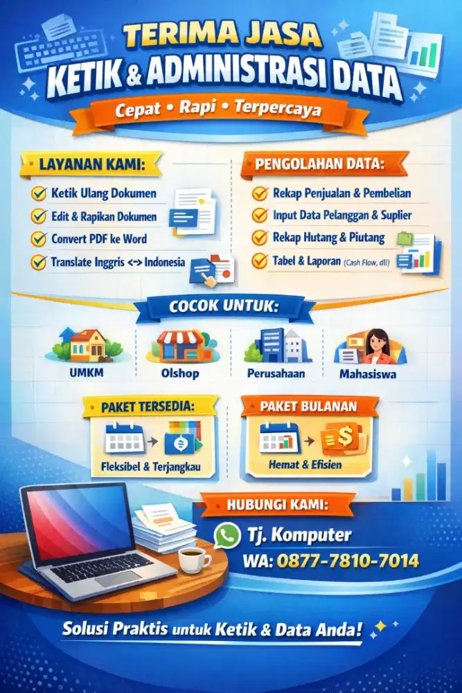 Terima jasa ketik dan administrasi data