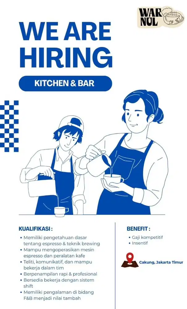 LOWONGAN KITCHEN & BAR - WARNOL