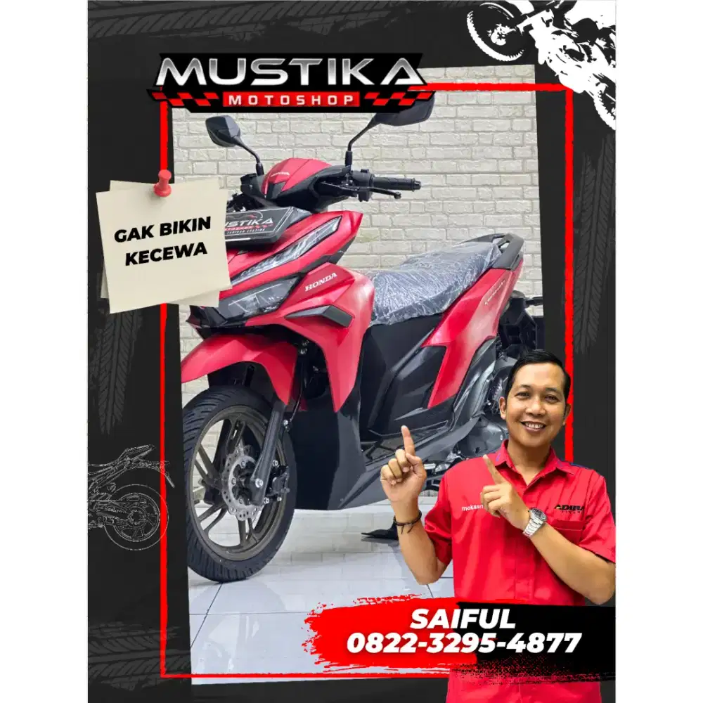 Odo 4rb Istimewa!!Honda New Vario 125 Keyles 2025 Red N Asli-Mustika