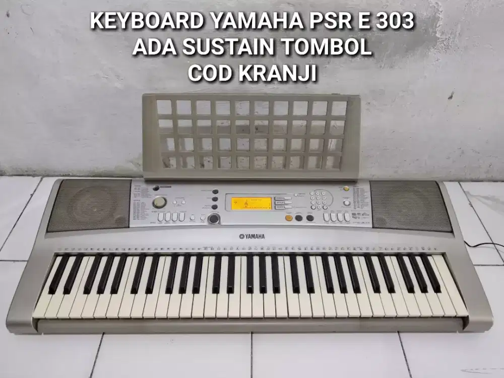 Wea: O8I2I2-885-OO7 Piano Keyboard Yamaha PSR E303 ada sustain tombol