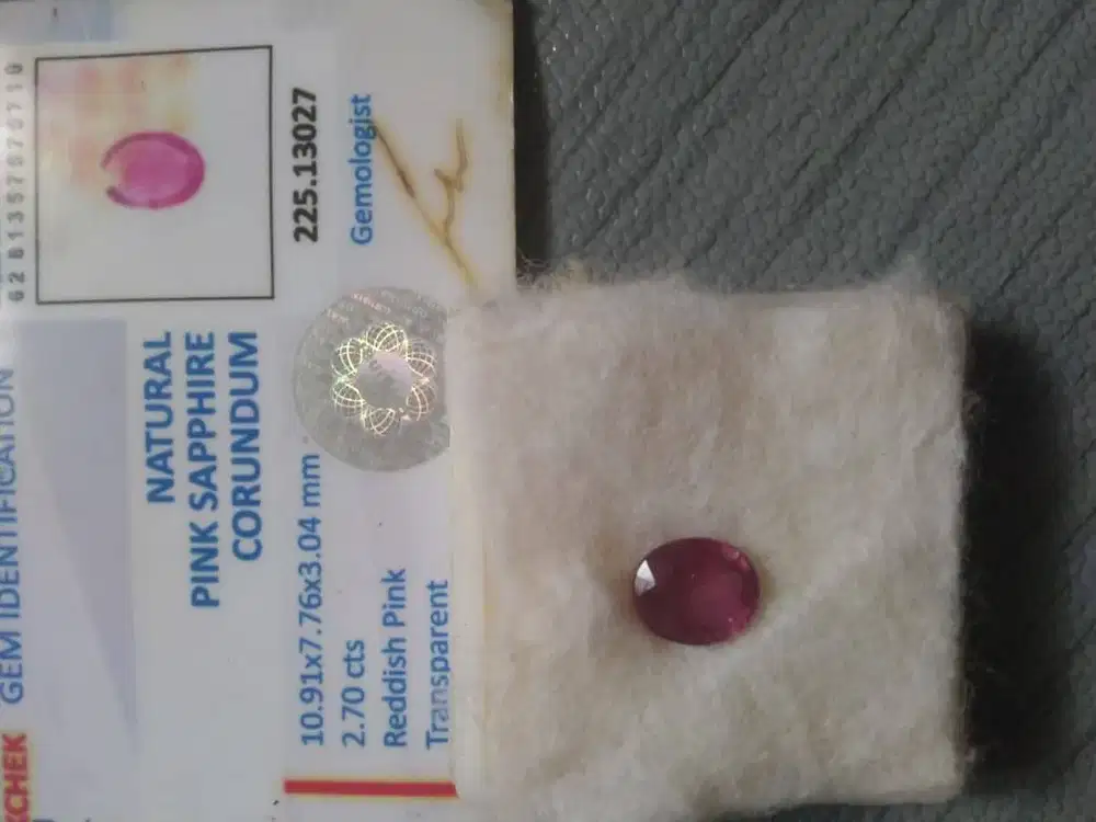 Natural Pink Sapphire+ Memo