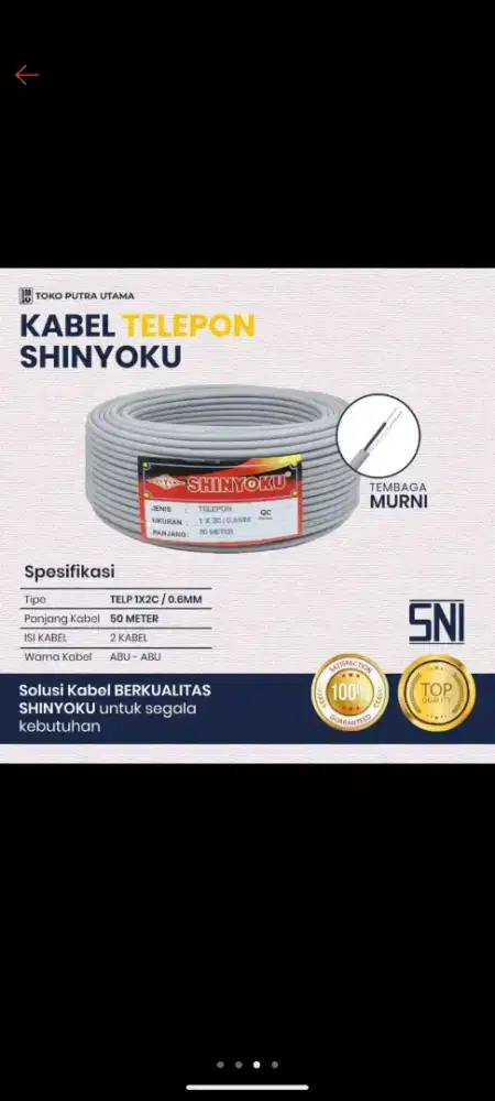 Kabel Telepon Asli Tembaga Baru