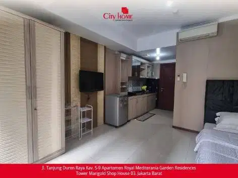 Sewa Apartemen Studio di Royal Mediterania Garden Residences