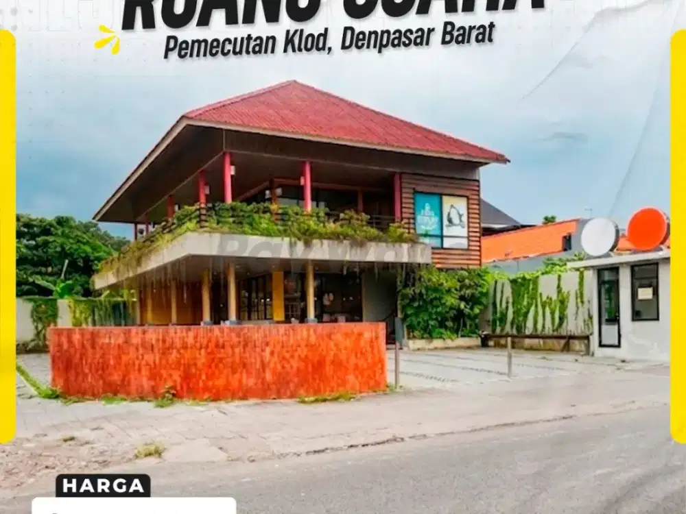 Ruang Usaha Eksklusif di Pemecutan Klod Denpasar, Desain Tropis Modern dengan Area Parkir Masif