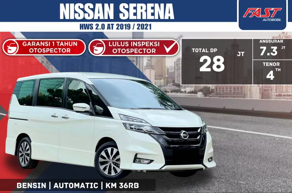 NISSAN SERENA HWS 2019 / 2021 2.0 AT LOW KM.36RB & PAJAK PANJANG