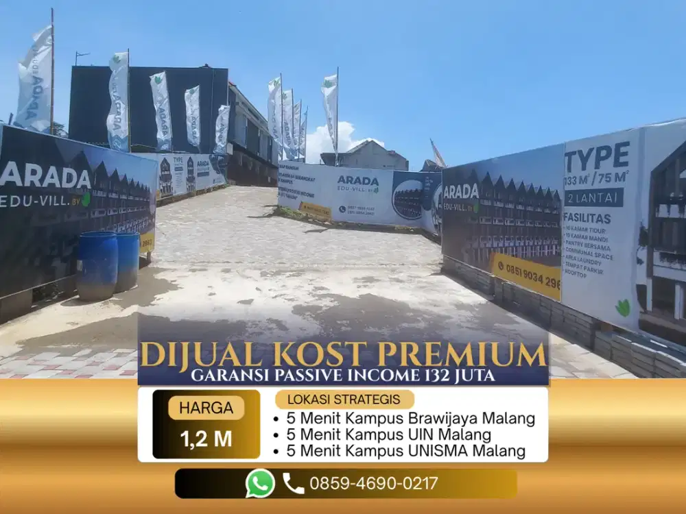 5 Menit Kampus UMM Malang Pendapatan Ratusan Juta Setahun Rukost Dijual SHM Split