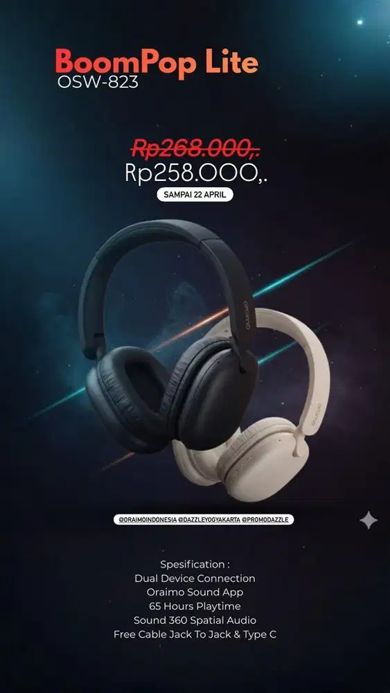 Headphone Oraimo BoomPop Lite OHP-317