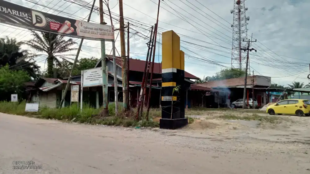 Tanah Jual Pinggir Aspal, lokasi sudut depan dan samping aspal