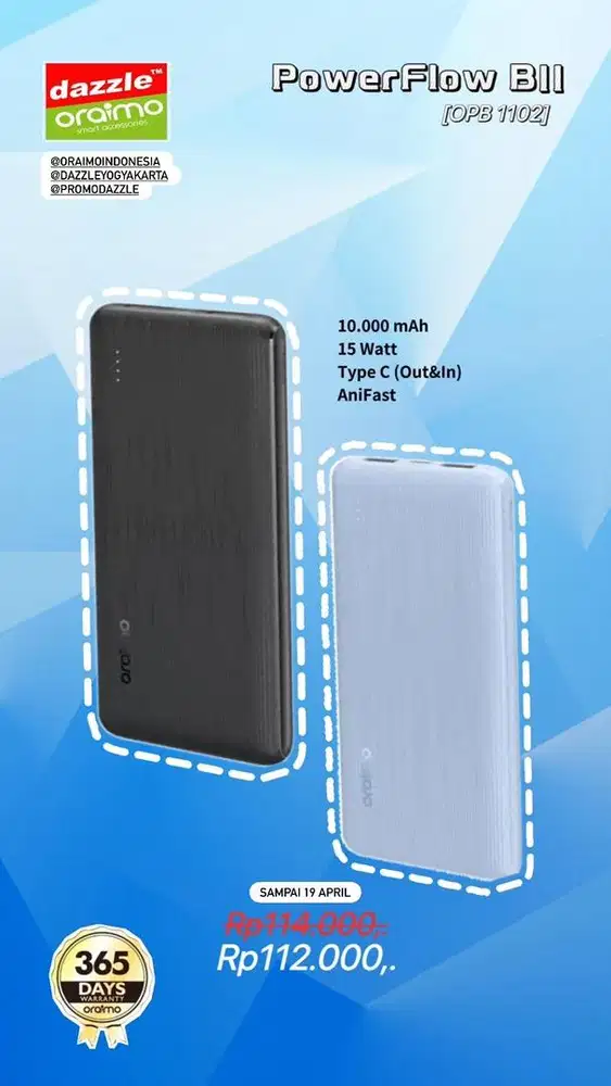 Powerbank Oraimo OPB-1102