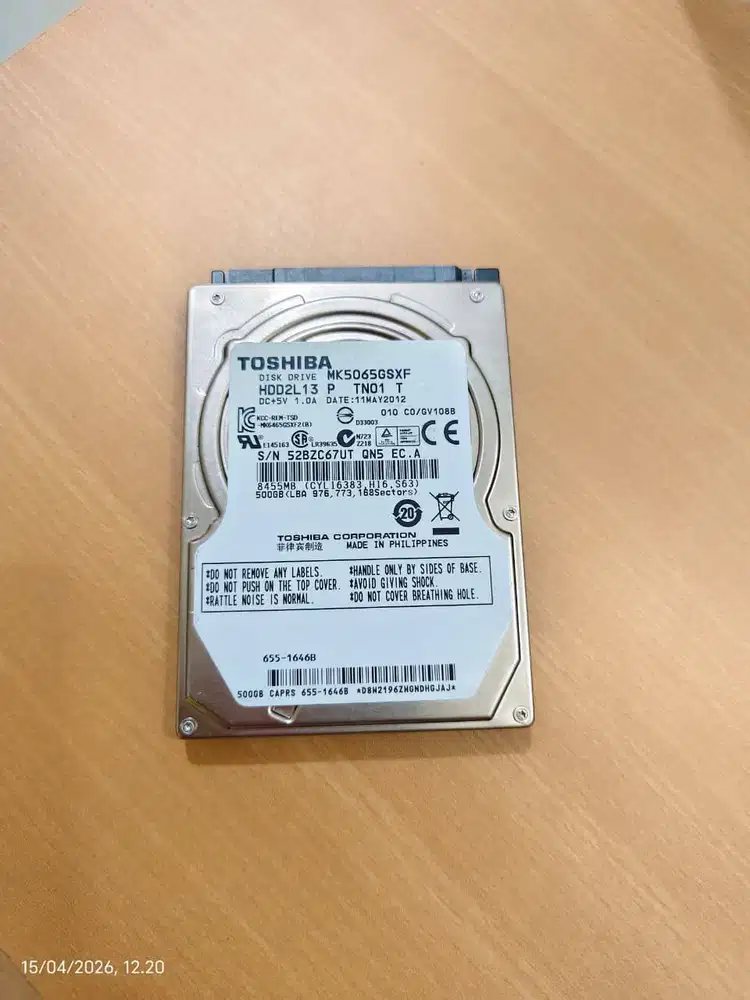 Hardisk laptop 500gb