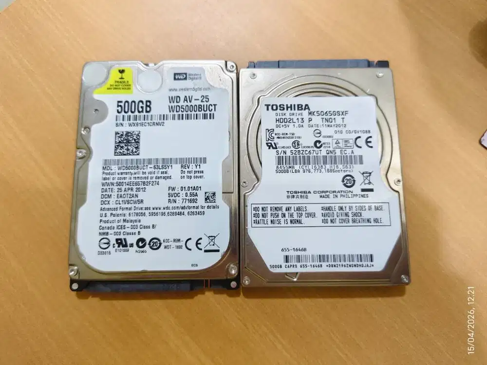 Hardisk laptop 500gb