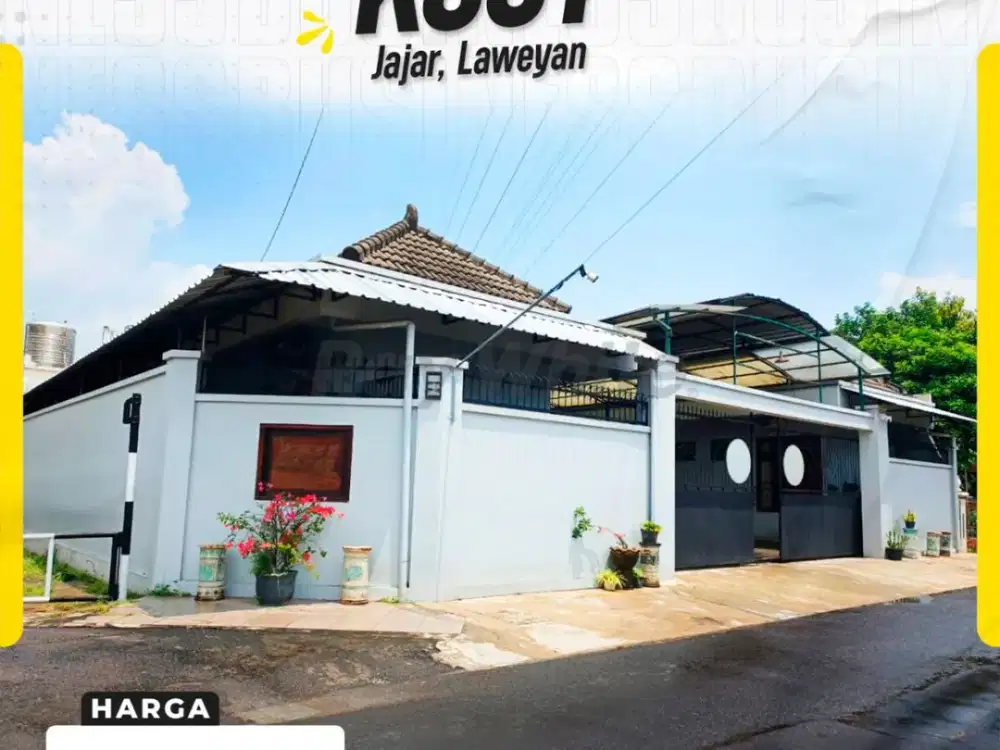 Investasi Kost Aktif 10 Kamar di Jajar Laweyan Solo, Fasilitas AC & Kamar Mandi Dalam Dekat Stadion Manahan