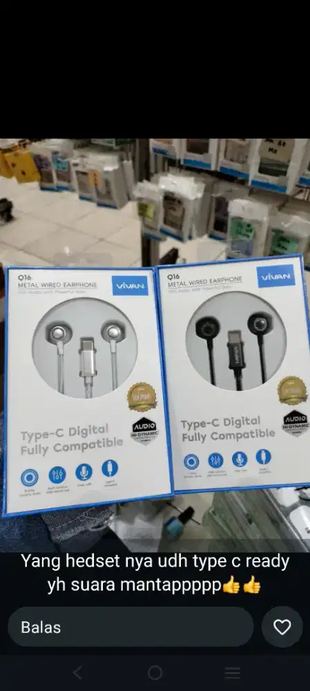 Jual Headset Cable vivan Asli Support handphone Android &Iphone C bass