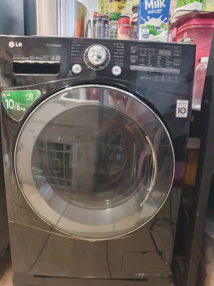 Mesin Cuci LG wash & dry - Rusak PCB - Mesin lengkap, Cocok Sparepart