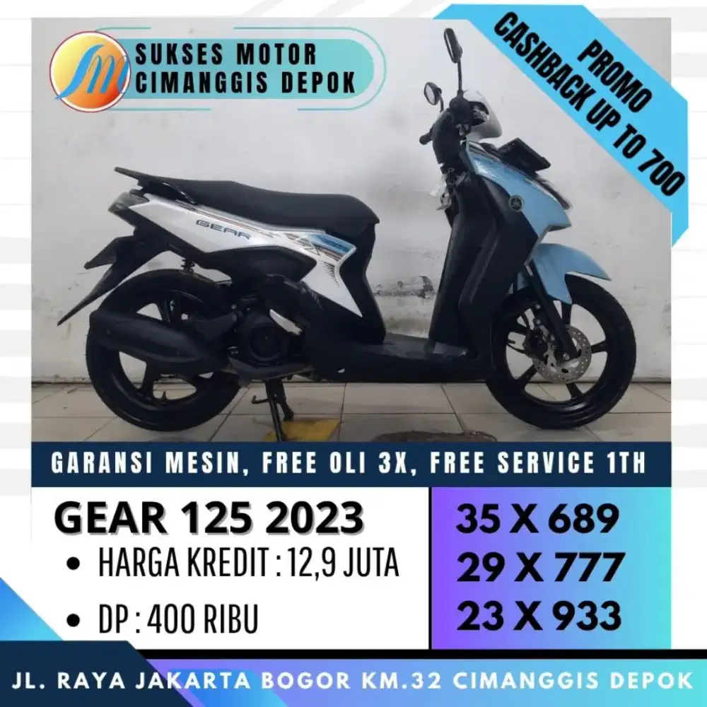 YAMAHA GEAR 125 2023 MULUS CASH KREDIT DP 400 [SUKSES MOTOR]