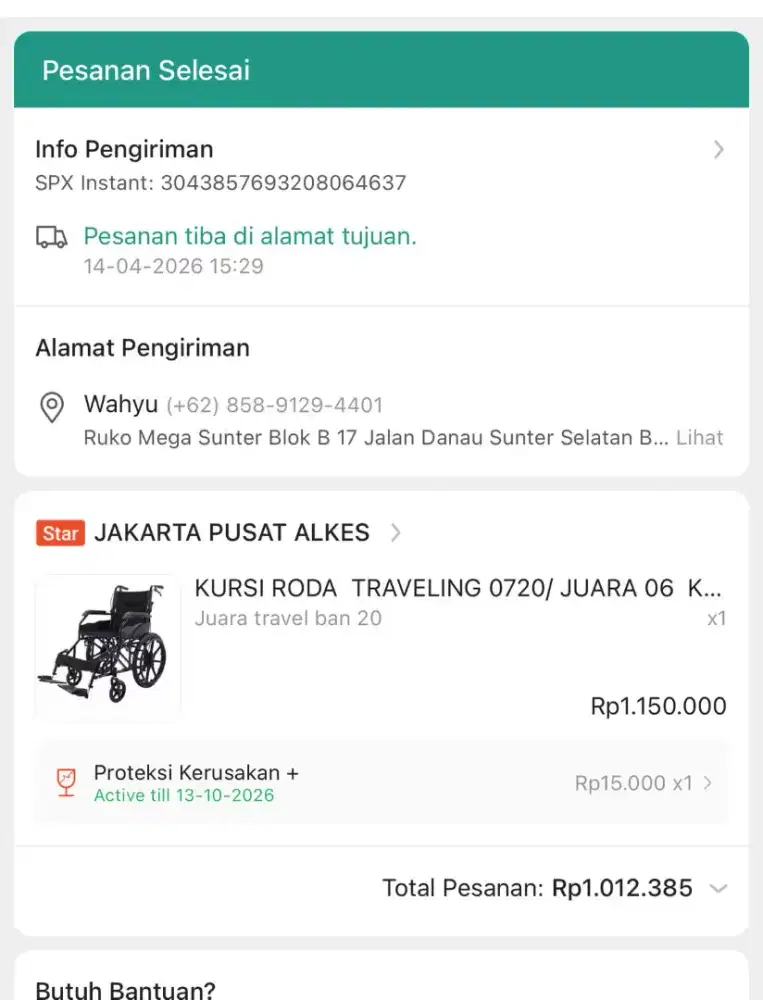 Kursi roda mobil motor