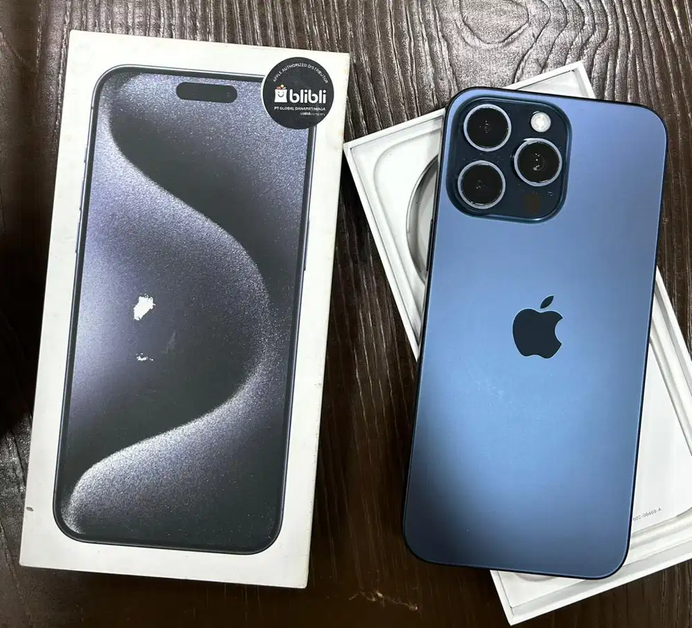 Iphone 15 Pro Max 256gb blue Ibox normal fullset