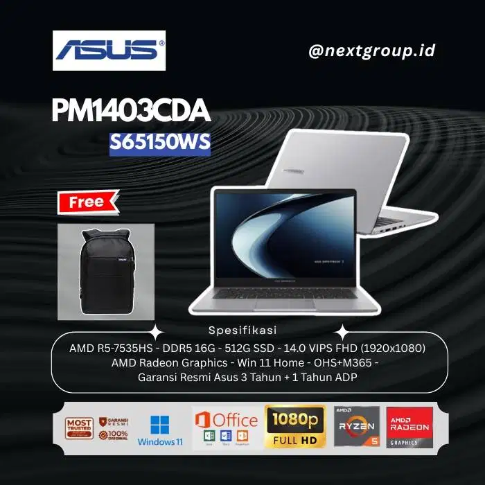 ASUS EXPERTBOOK P1 PM1403CDA-S65150WS - RYZEN 5 7535HS 16GB 512GB W11