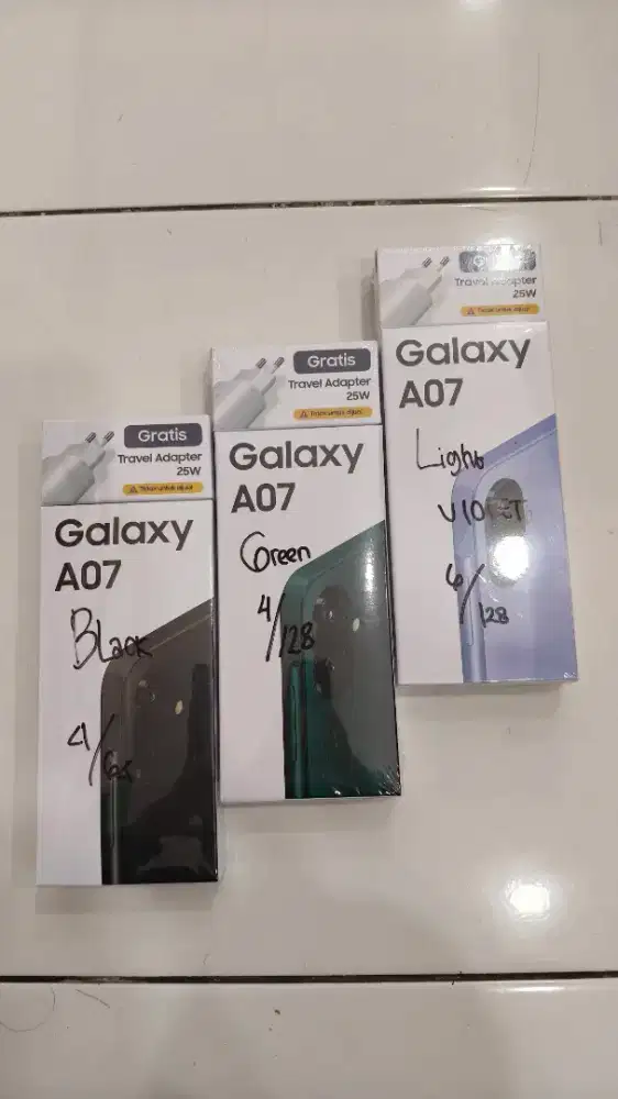 NEW SAMSUNG A07 6/128 GARANSI RESMI SEGEL