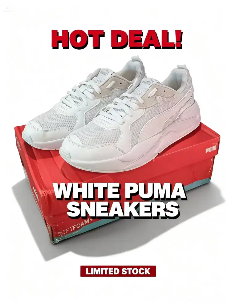 PUMA X-Ray New Original Sepatu Sneakers, White-Gray Violet