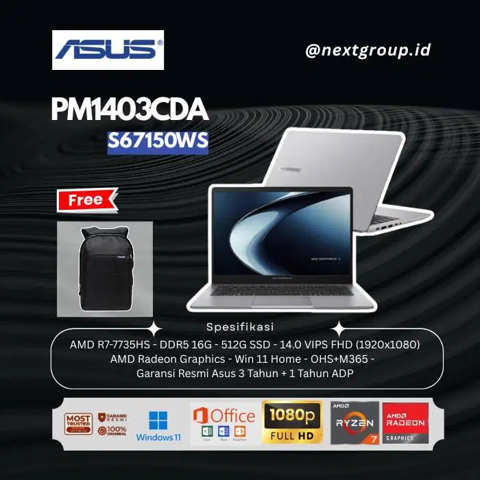 Laptop Asus ExpertBook P1 PM1403CDA S67151WS AMD Ryzen 7 170 512GB SSD