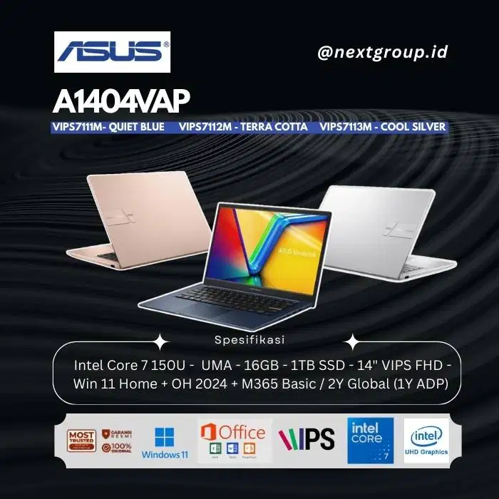 ASUS A1404VAP VIPS7111M VIPS7112M VIPS7113M Core 7 150U/16GB/1TB SSD/1