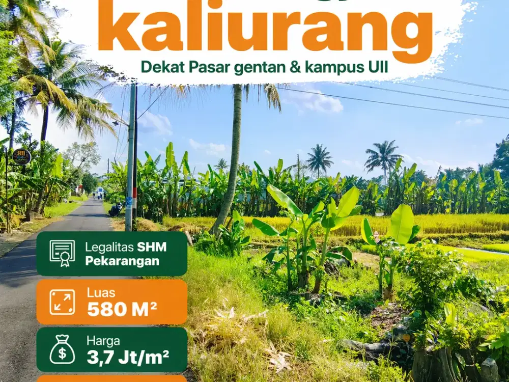 TANAH PREMIUM hanya 300 Meter dari jln Kaliurang  km 9
