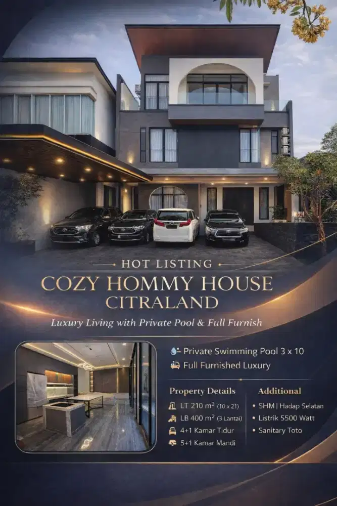 Hot listing rumah cozy citraland surabaya
