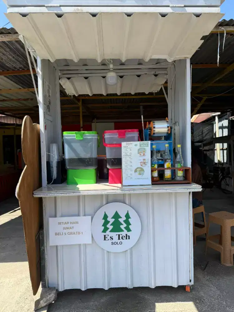 Di jual booth/kontainer lengkap beserta peralatan