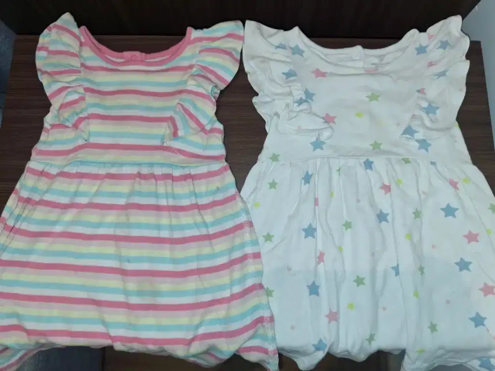 Baju Floral Cotton Dress Mothercare 9 - 12 Bulan