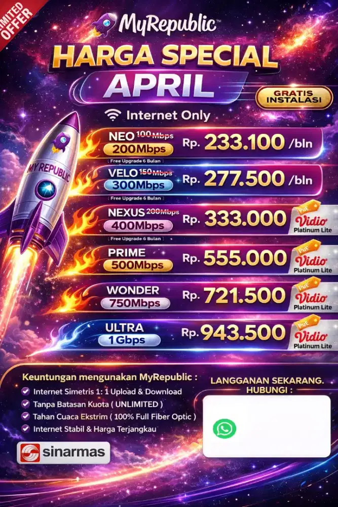 Cikupa Pemasangan baru internet myrepublic