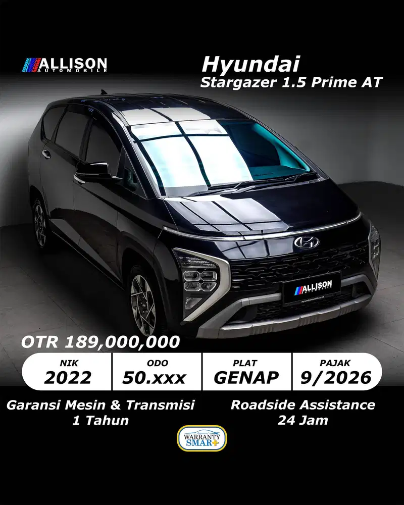 [VERYLOW KM!!!] Hyundai Stargazer 1.5 Prime Captain Seat AT 2022 Genap