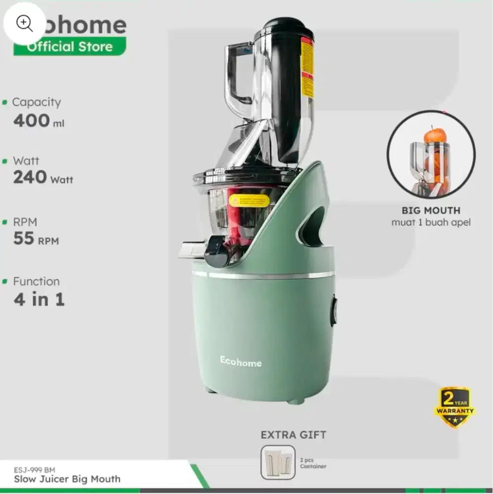 Juicer Ecohome ESJ-999BM Tiffany Green