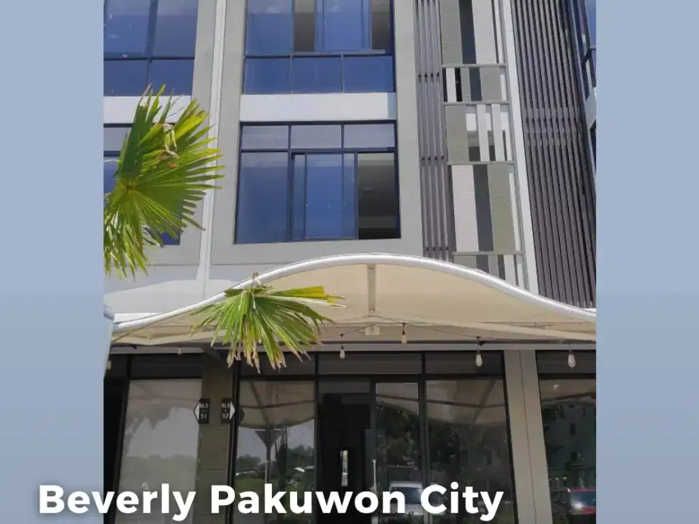 Ruko BEVERLY di PAKUWON CITY Kondisi baru, depan Hokky Supermarket & Apartemen East Coast area parkir luas