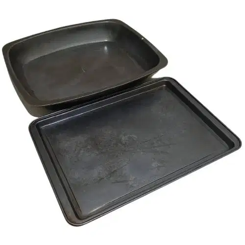 [PII-156] Preloved Set Tatakan Oven / Loyang Panggang Carbon Steel 2pc