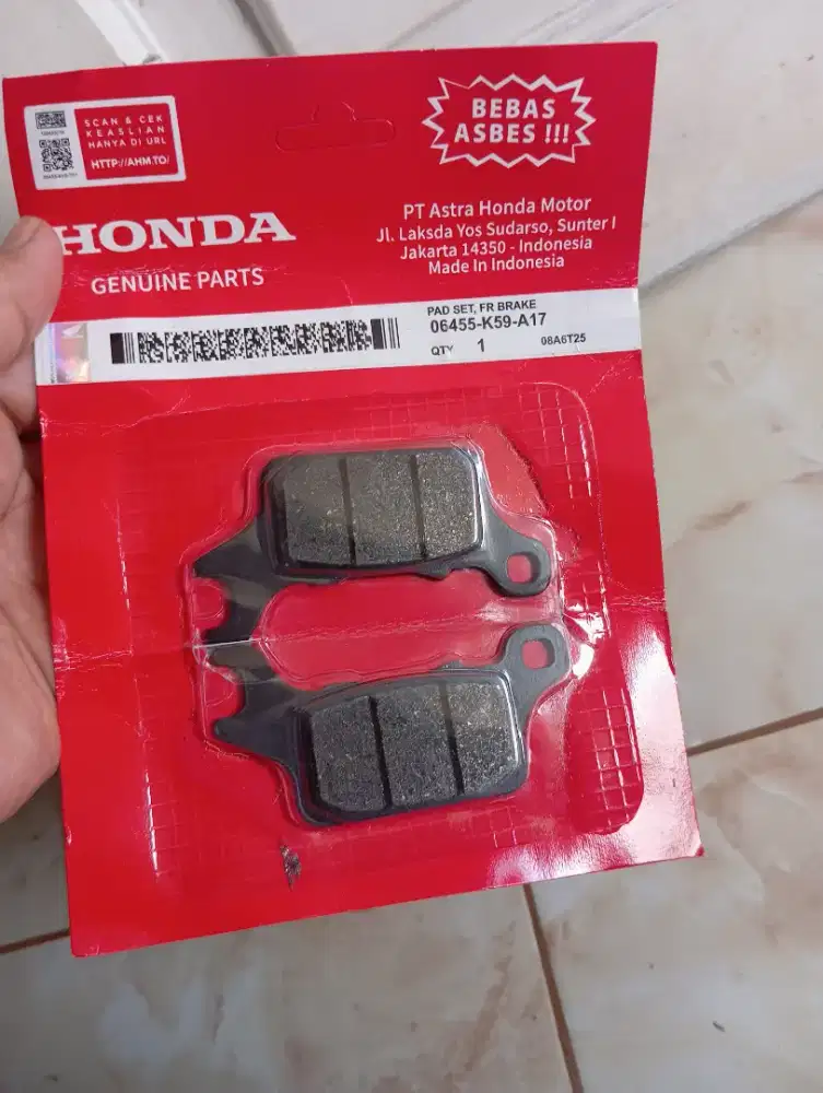 Kanvas rem depan genio beat baru