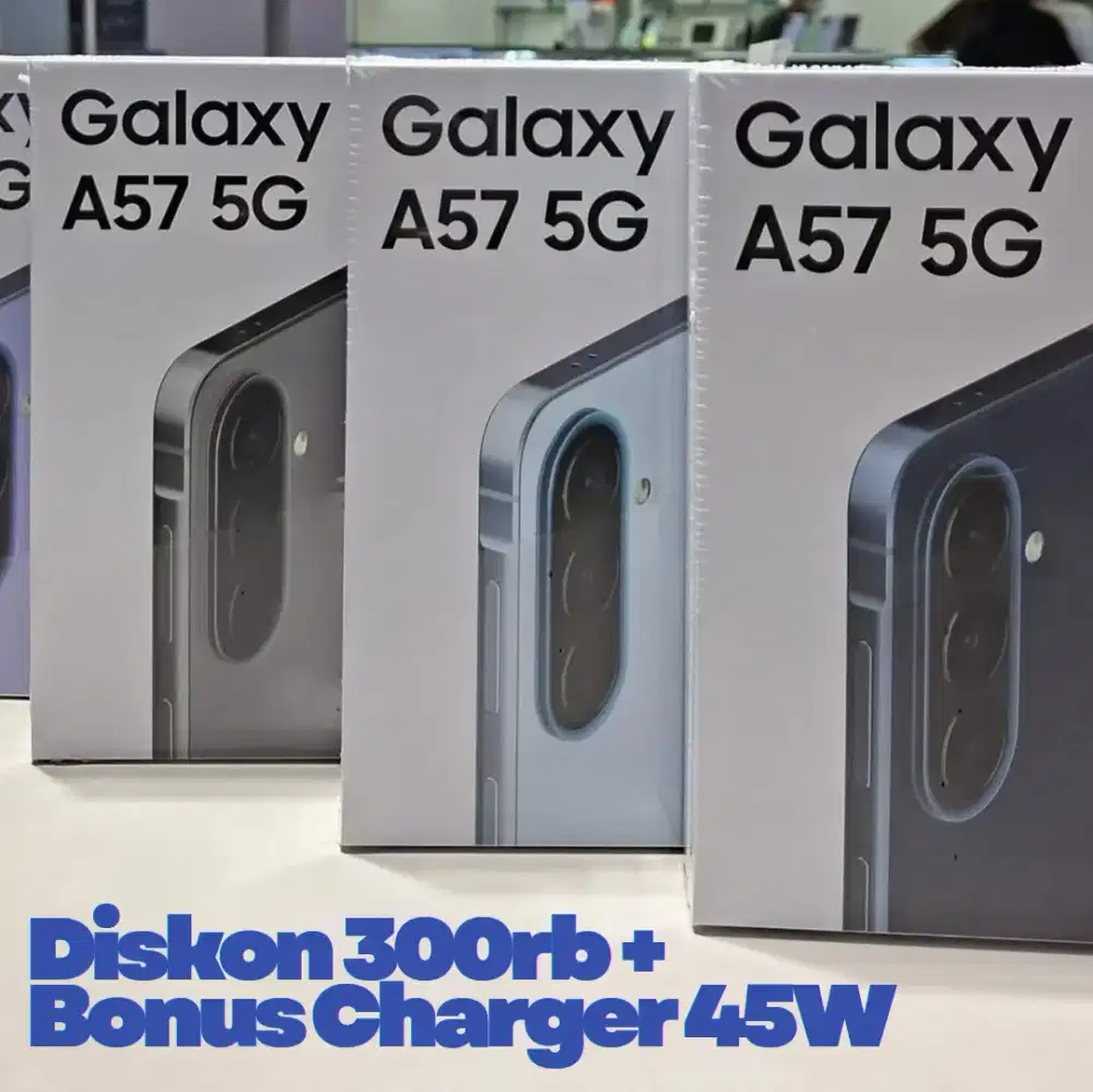 Samsung A57 diskon 300rb + Bonus charger 45W